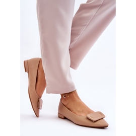 WS1 Ballerines Classiques Avec Décoration Rivea Beige 3