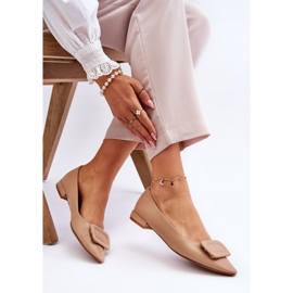 WS1 Ballerines Classiques Avec Décoration Rivea Beige 5