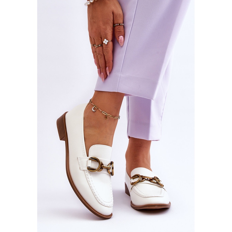 WS1 Mocassins Classiques Femme Blanc Lorien 1