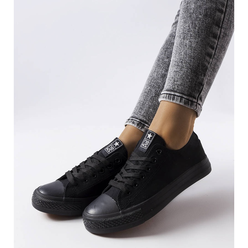 Baskets en tissu noir Beaupré le noir 1