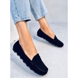 Seastar Anaya: Le mocassin daim noir pour femme le noir 3