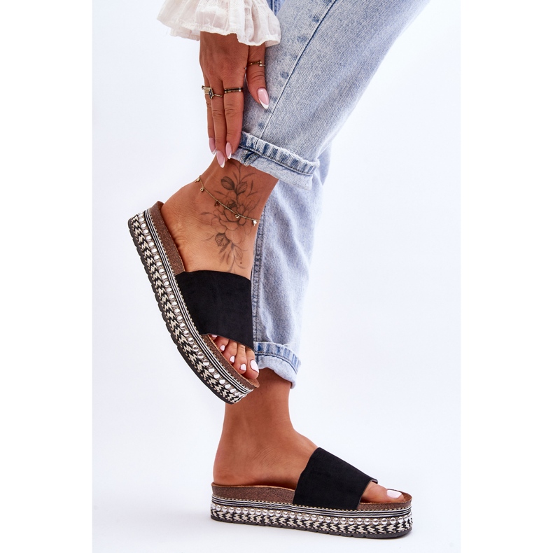 WR1 Chaussons en Daim Lisse pour Femme Noir Hayen le noir 1