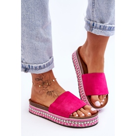 WR1 Chaussons Femme Daim Lisse Fuchsia Hayen rose 1